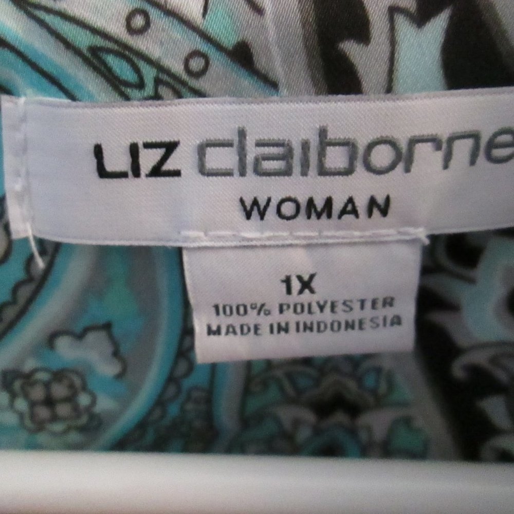 Blouse, 1X, Paisley, Liz Claiborne - Picture 4 of 5